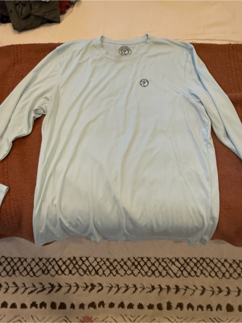Men’s Long Sleeve Performance Shirt in Light Blue